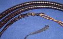 Matched Pair of 5ft Brandy 12 plait Classic American Bullwhips with Custom Black Accents E
